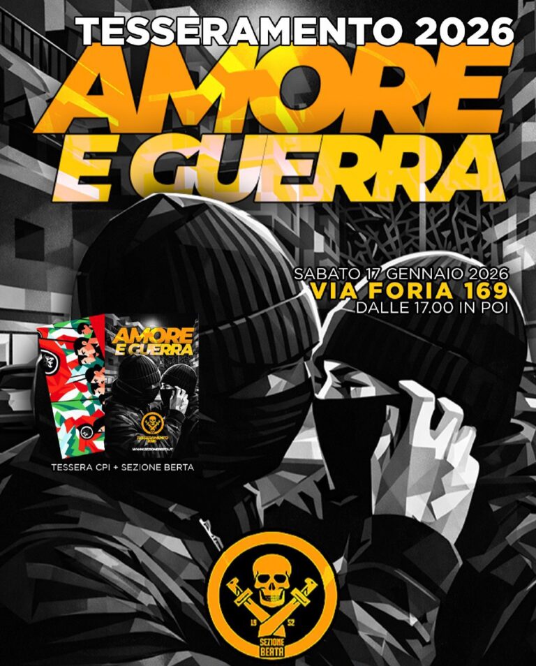 Sabato 17 festa del tesseramento.