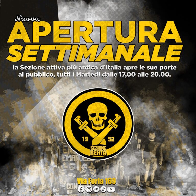 Nuova apertura settimanale Nuova apertura settimanale