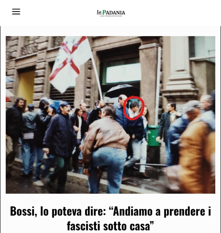 Ciao Bossi, insegna agli angeli a non stare mai con i fascisti.